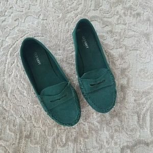 **SOLD** suede green loafers / flats